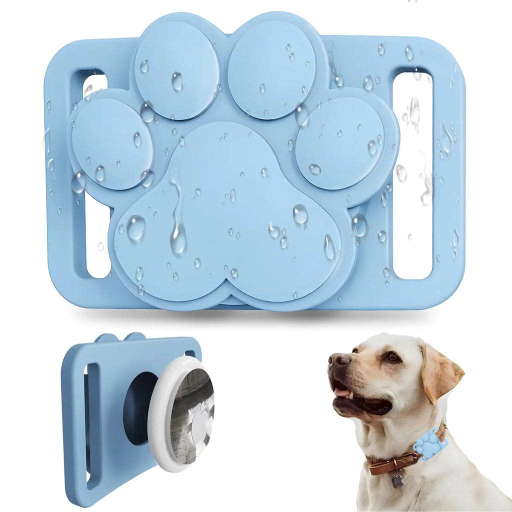 Airtag Dog Collar Holder Airtag Dog Holder for Collar Airtag Holder for Cat Collar Cat Collar Airtag Holder Protective Dog AirTag Holder - Track Your Pet Using Apple AirTag Technology (blue)